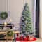 Glitzhome® 9ft Pre-Lit Full Fir Artificial Christmas Tree, Multicolor LED Lights